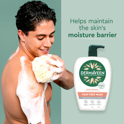 DermaVeen Daily Nourish Moisturising Lotion for Dry & Sensitive Skin 1L