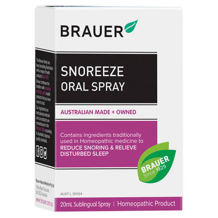 Brauer Snoreeze Oral Spray 20mL