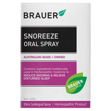 Brauer Snoreeze Oral Spray 20mL