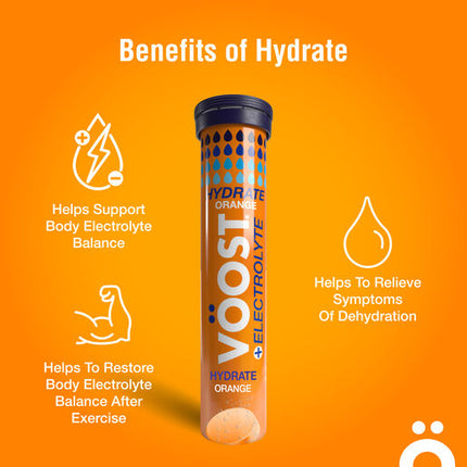 Voost Hydrate Orange 20 Effervescent Tablets