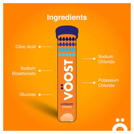 Voost Hydrate Orange 20 Effervescent Tablets