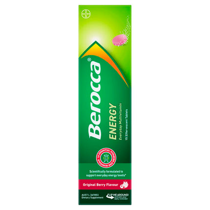 Berocca Energy Original Berry Effervescent Tablets 15 Pack