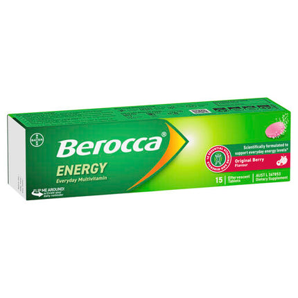 Berocca Energy Original Berry Effervescent Tablets 15 Pack