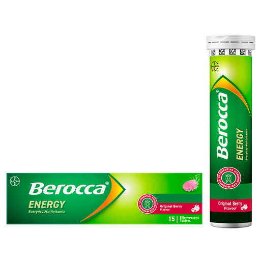 Berocca Energy Original Berry Effervescent Tablets 15 Pack
