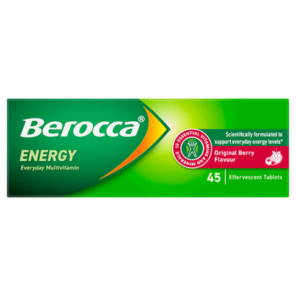 Berocca Energy Original Berry Effervescent Tablets 45 Pack
