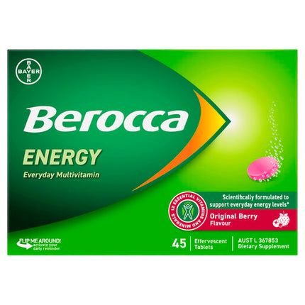 Berocca Energy Original Berry Effervescent Tablets 45 Pack