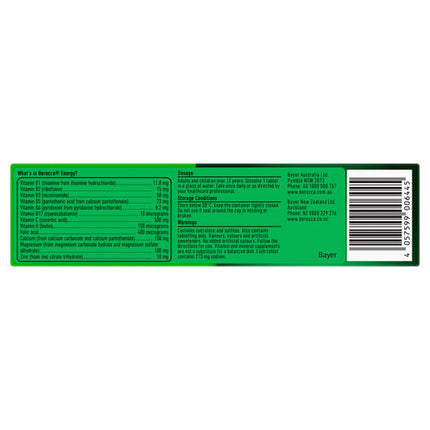 Berocca Energy Mango & Orange Effervescent Tablets 30 Pack