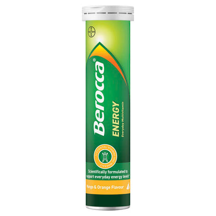 Berocca Energy Mango & Orange Effervescent Tablets 30 Pack