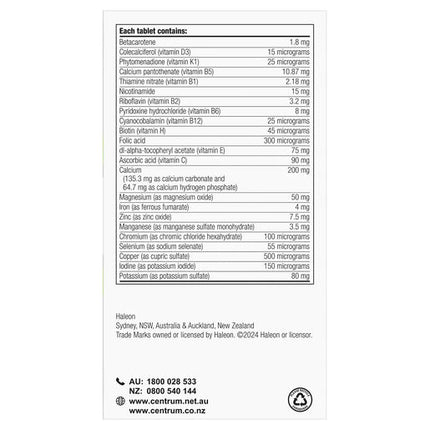 Centrum Advance 50+ For Adults 100 Tablets