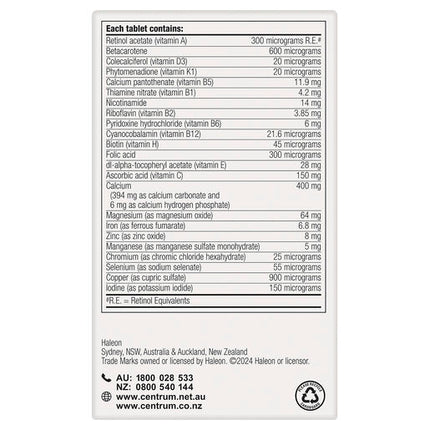Centrum For Women 60 Tablets