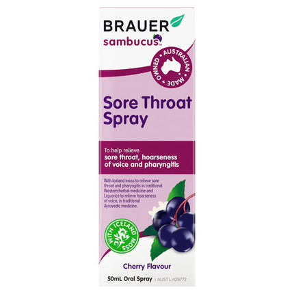 Brauer Sore Throat Spray Adult 50ml