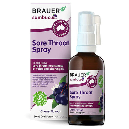 Brauer Sore Throat Spray Adult 50ml