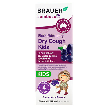 Brauer Elderberry Dry Cough Kids 100ml
