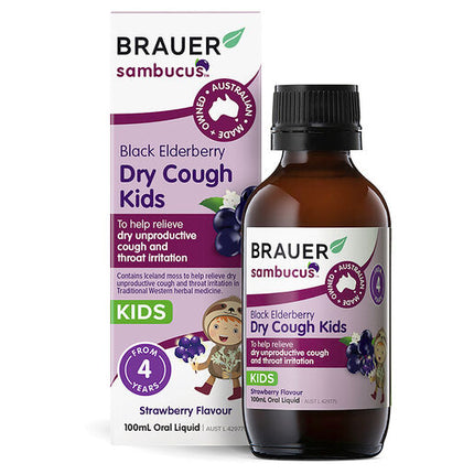 Brauer Elderberry Dry Cough Kids 100ml