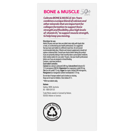 Caltrate Bone & Muscle 50+ Years 100 Tablets