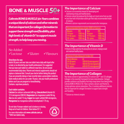 Caltrate Bone & Muscle 50+ Years 100 Tablets