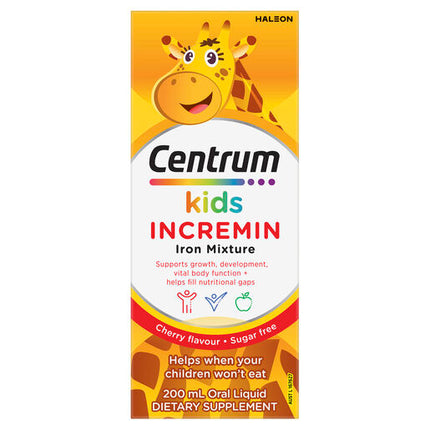 Centrum Kids Incremin Iron Mixture Oral Liquid Cherry 200mL