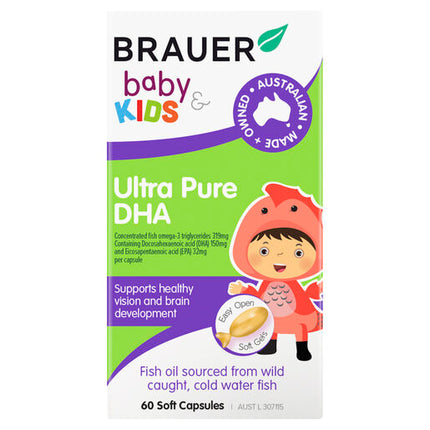Brauer Baby & Kids Ultra Pure DHA 60 capsules