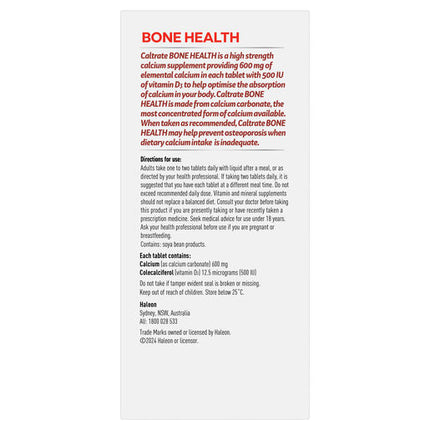 Caltrate Bone Health 100 Tablets
