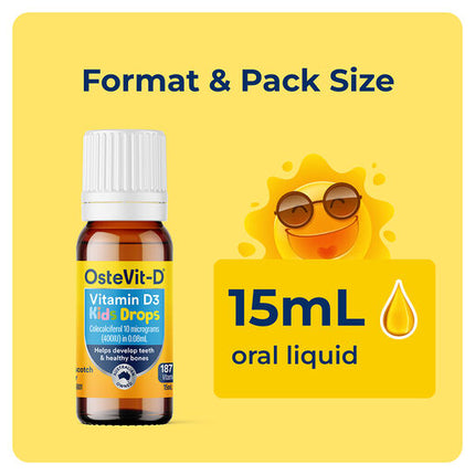OsteVit-D Vitamin D3 Kids Drops 15mL