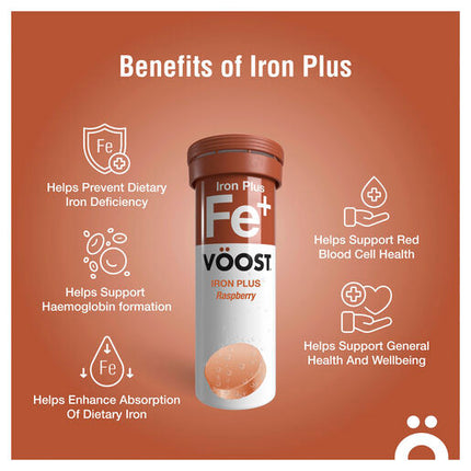 Voost Iron Plus Vitaminc C 10 Effervescent Tablets