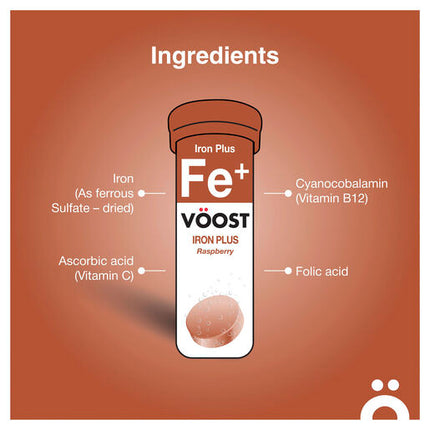 Voost Iron Plus Vitaminc C 10 Effervescent Tablets