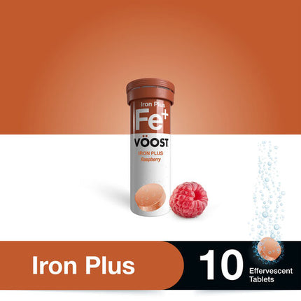 Voost Iron Plus Vitaminc C 10 Effervescent Tablets