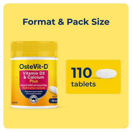 OsteVit-D One-A-Day Vitamin D3 & Calcium Plus Tablets 110