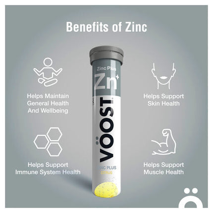 Voost Zinc Plus Citrus 20 Effervescent Tablets