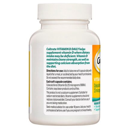 Caltrate Vitamin D 1000IU 60 Capsules