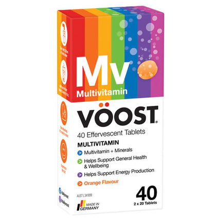 Voost Multivitamin Orange Effervescent Tablets 40 Pack