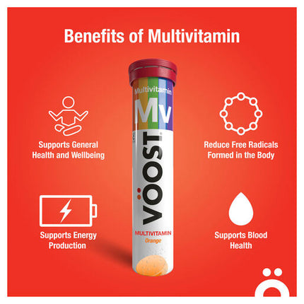 Voost Multivitamin Orange Effervescent Tablets 40 Pack