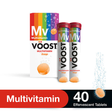 Voost Multivitamin Orange Effervescent Tablets 40 Pack