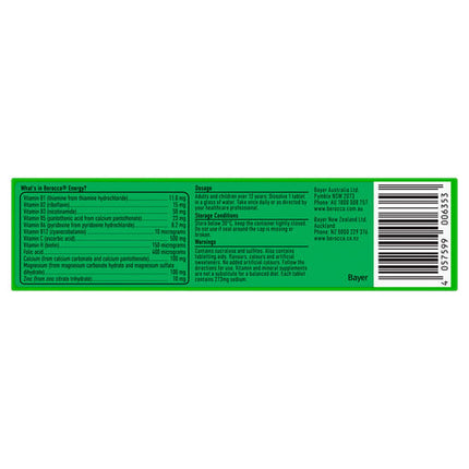 Berocca Energy Orange Effervescent Tablets 45 Pack