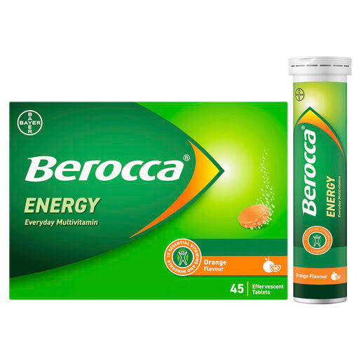 Berocca Energy Orange Effervescent Tablets 45 Pack