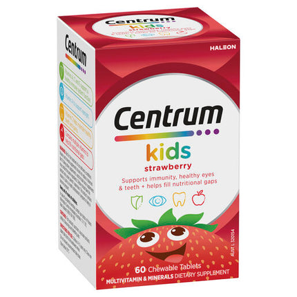 Centrum For Kids Strawberry 60 Chewable Tablets