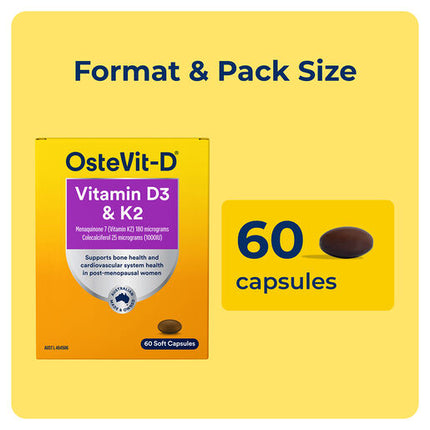 OsteVit D Vitamin D3 + K2 Capsules 60
