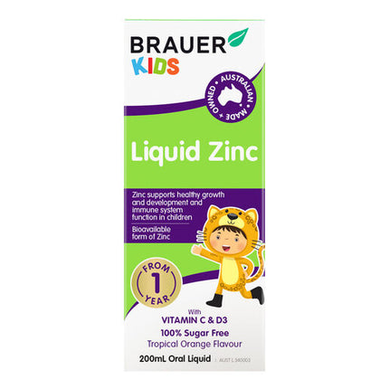 Brauer Baby & Kids Liquid Zinc 200mL
