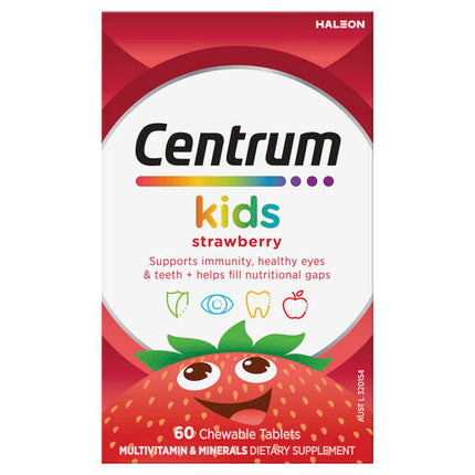 Centrum For Kids Strawberry 60 Chewable Tablets