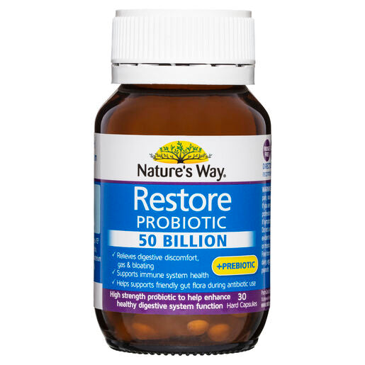 Natures Way Restore Probiotic 50 Billion 30 Capsules