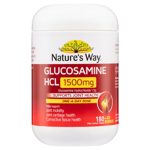 Nature's Way Glucosamine 1500mg 180 + 20 Bonus Tablets