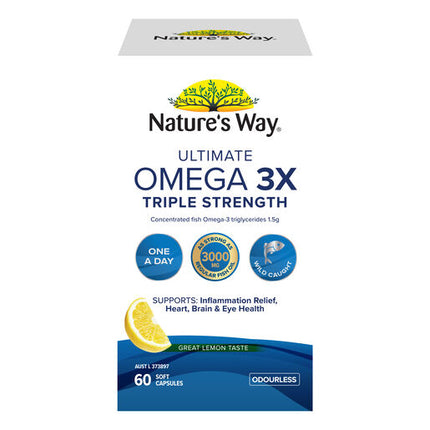 Nature’s Way Omega 3x Triple Strength 60 Soft Capsules
