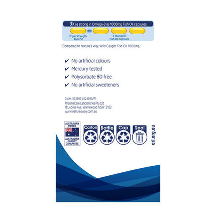 Nature’s Way Omega 3x Triple Strength 60 Soft Capsules