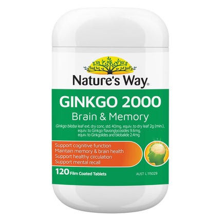 Nature's Way Ginkgo Brain & Memory 120 Tablets