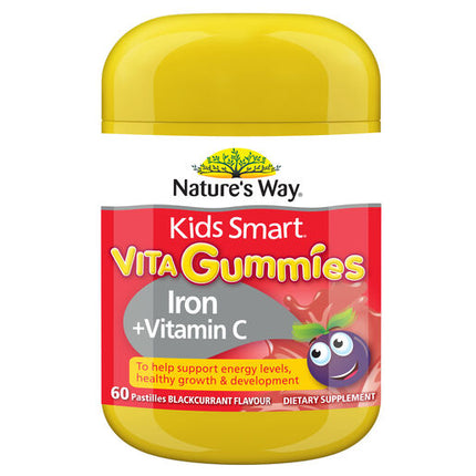 Nature's Way Kids Smart Vita Gummies Iron + Vitamin C 60's