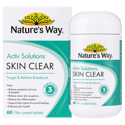 Nature's Way Activ Solutions Skin Clear 60 Tablets