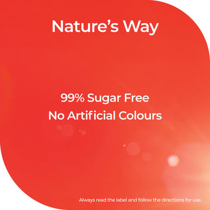 Natures Way Kids Smart Iron + Vitamin C 50 Strawberry Flavoured Chewable Tablets