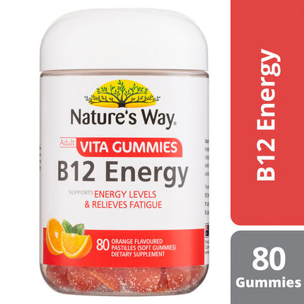 Nature's Way Adult Vita Gummies B12 Energy 80's