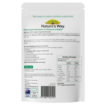 Nature's Way Super Foods Spirulina 100g