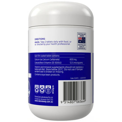 Nature's Way Calcium + Vitamin D3 150 Tablets